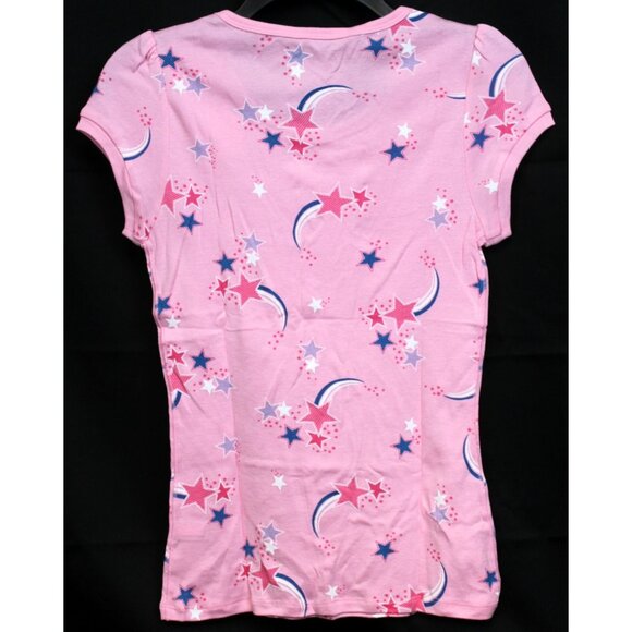 Y2K Limited Too Pink Tshirt Girls sz 16 Stars Rainbows Long NEW 2000s Fashion - Picture 4 of 7